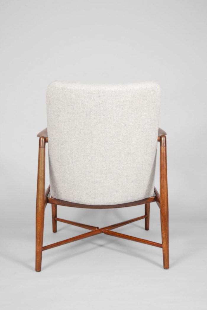 Finn Juhl birch and new wool chairs