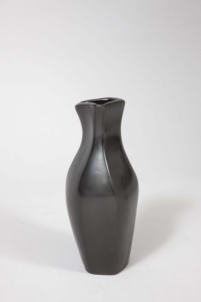Georges Jouve black ceramic vase pitcher