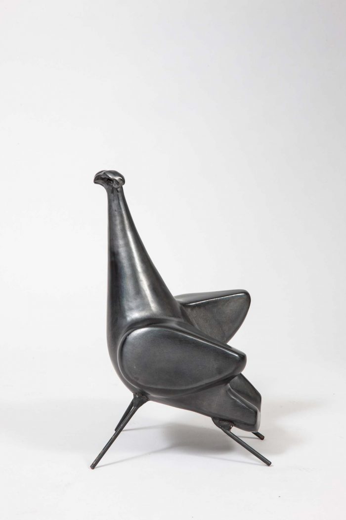 Georges Jouve ceramic and metal sculpture