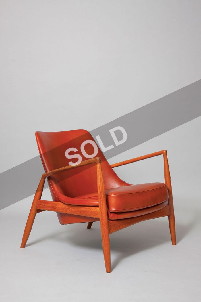 IB Kofod Larsen teak and leather chairs